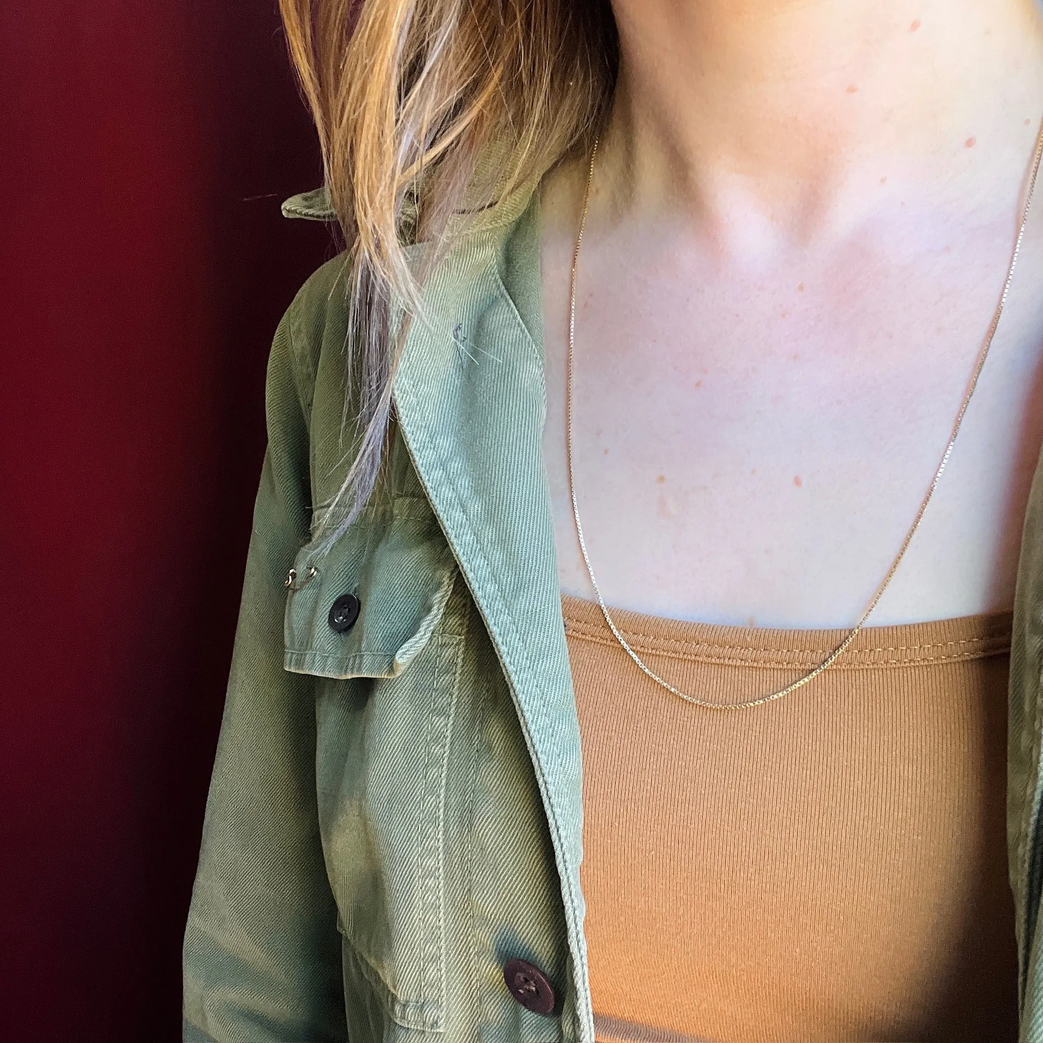 Supple & Lightweight 18k Gold Vintage Box Chain