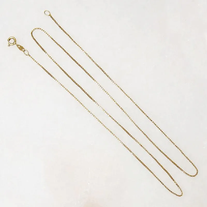 Supple & Lightweight 18k Gold Vintage Box Chain