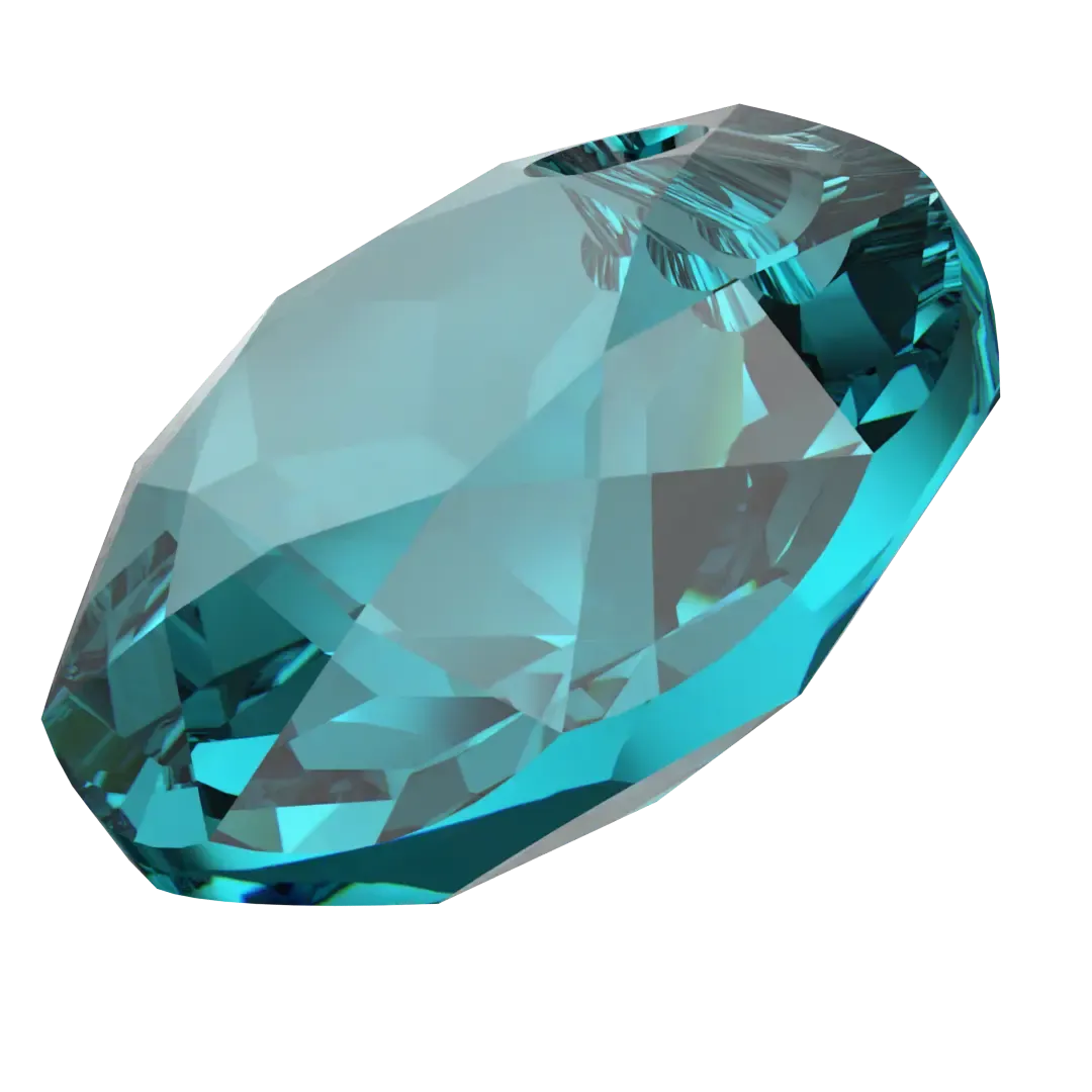Swarovski Pendants Classic Cut (6430) Blue Zircon