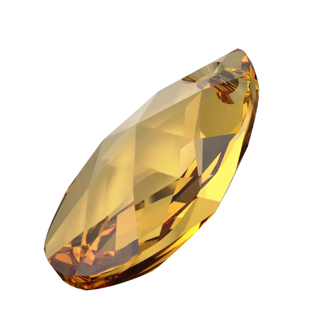 Swarovski Pendants Peardrop (6106) Golden Topaz