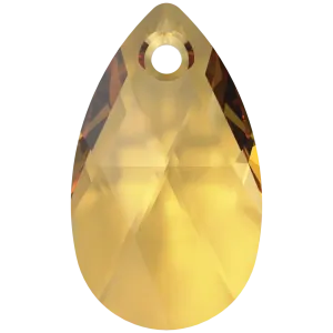 Swarovski Pendants Peardrop (6106) Golden Topaz