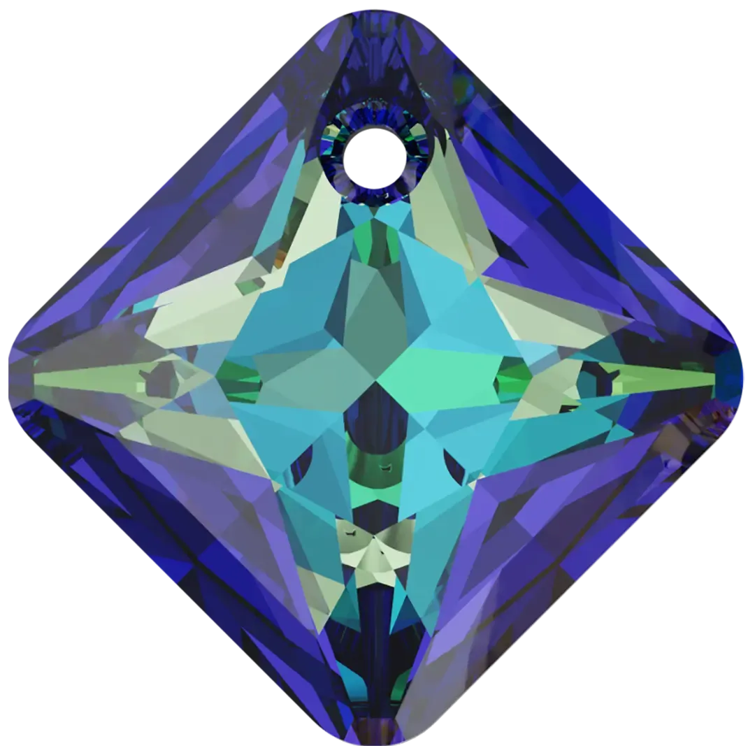 Swarovski Pendants Princess Cut (6431) Crystal Bermuda Blue P