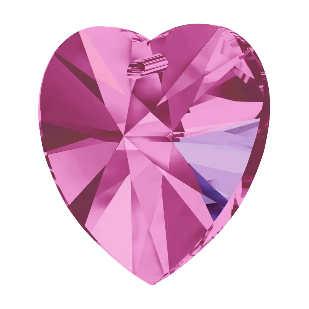 Swarovski Pendants Xilion Heart (6228) Fuchsia AB