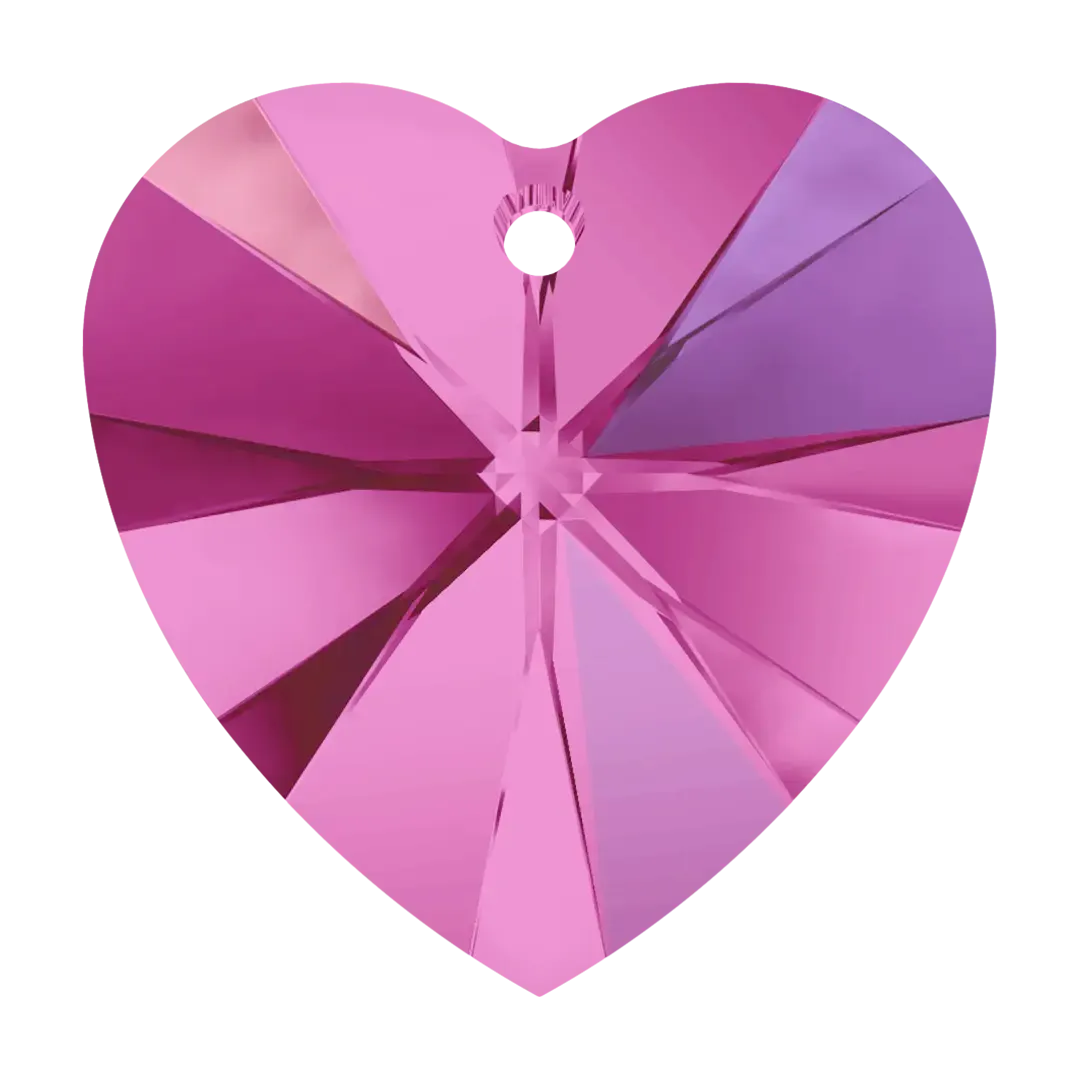 Swarovski Pendants Xilion Heart (6228) Fuchsia AB