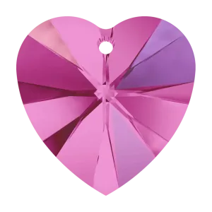 Swarovski Pendants Xilion Heart (6228) Fuchsia AB