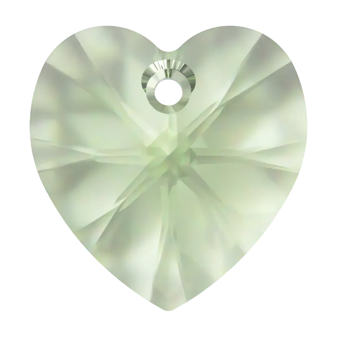 Swarovski Pendants Xilion Heart (6228) Recreated Peridot