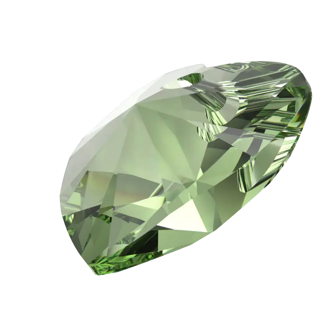 Swarovski Pendants Xilion Heart (6228) Recreated Peridot