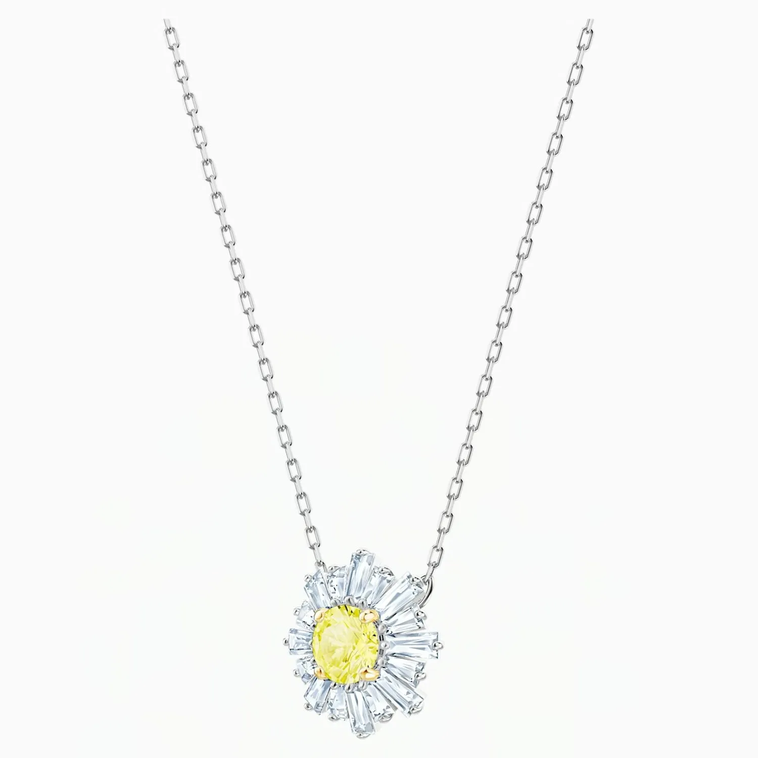 Swarovski SUNSHINE PENDANT, Yellow, Rhodium Plated -5459588