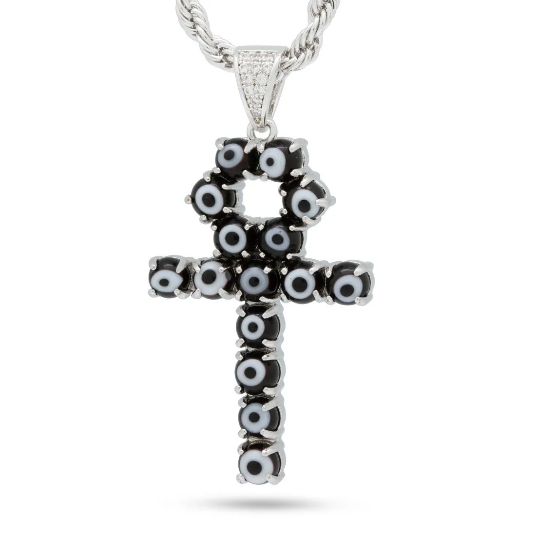 The Black Evil Eye Ankh Cross