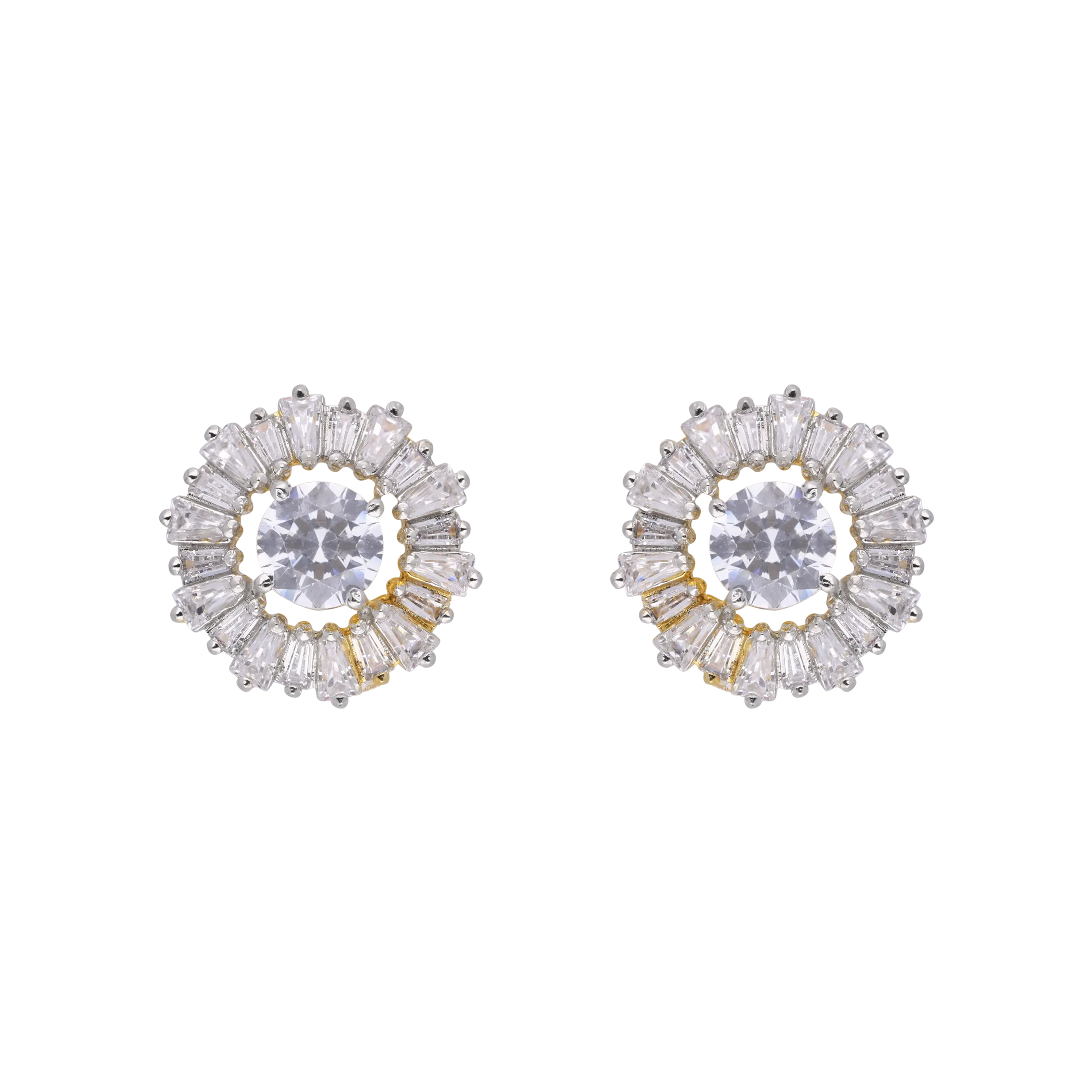 Timeless Golden Radiance Halo Stud Earrings | SKU: 0021327629