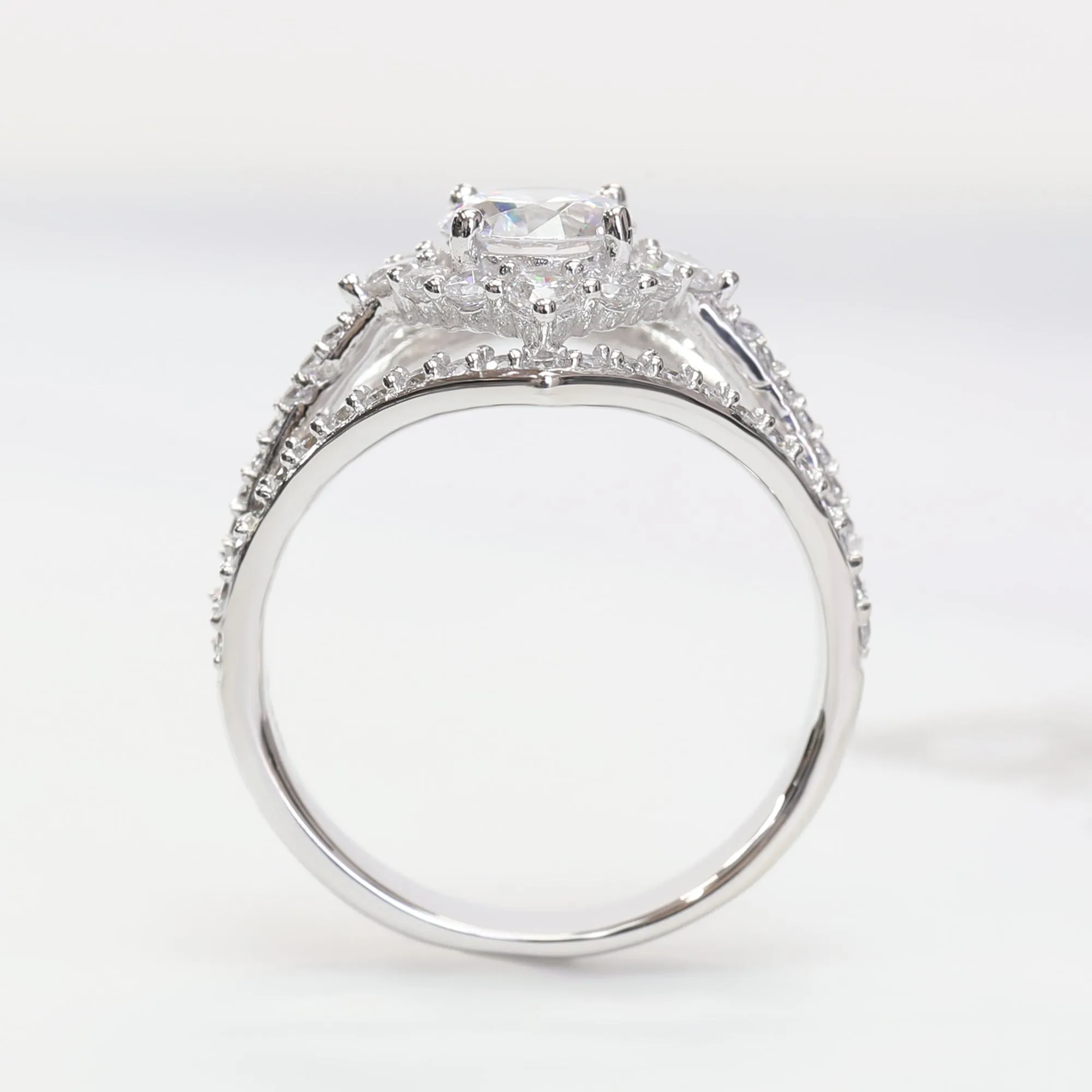 Triple Halo Spark: Exquisite Elegance