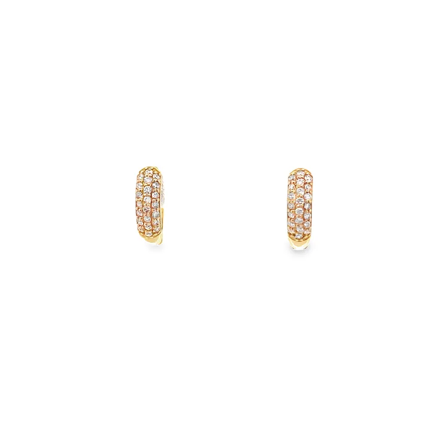 Twink Diamond Huggies Earings