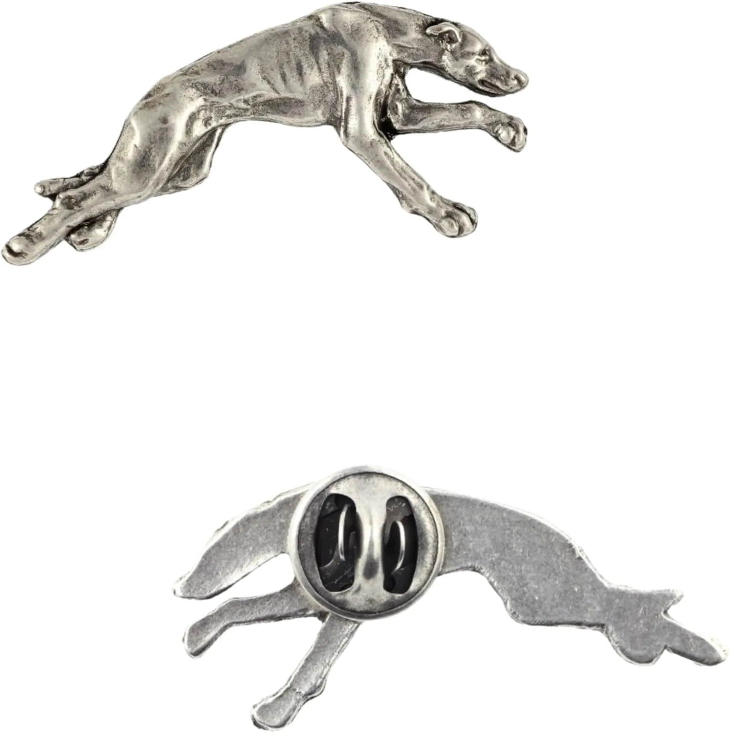 Unique Edition Silver Dog Pin Badge  Silver-Plated Handmade  Brooches Women  Funny Pins  Silver Brooch Jewelry  Greyhound - 1,8x4,2x4,5cm