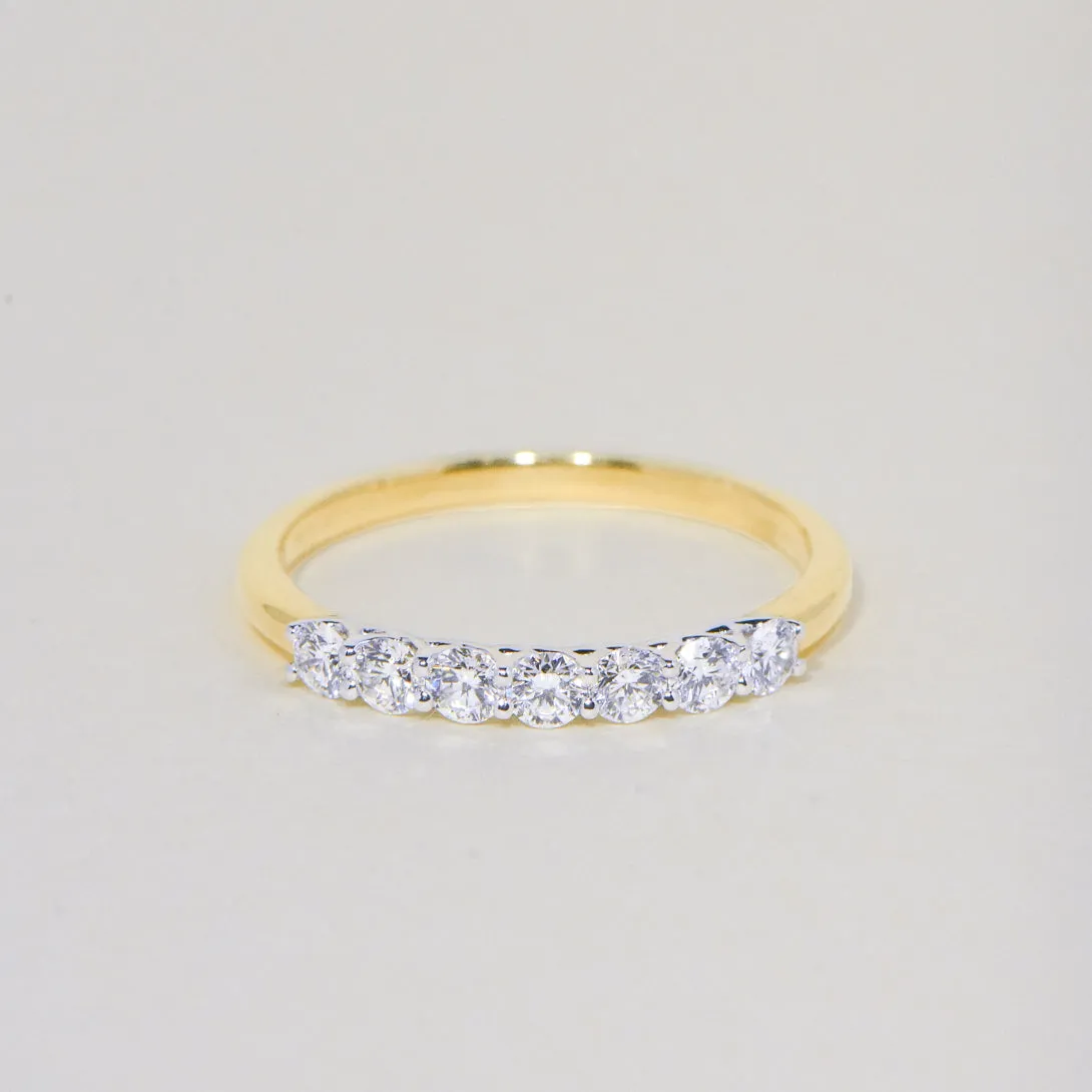 Vera | 7 Stone Round Brilliant Wedding Ring