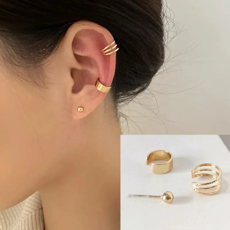 Vintage Leaves Ear Cuff Set