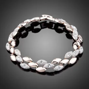Wheat Design Figaro Chain Bracelet