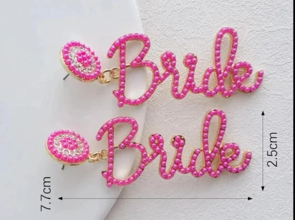 Wholesale Creative Letters Hollow  Acrylic Fun Funny Earrings