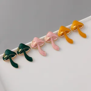 Wholesale Creative Mushroom Zinc Alloy Earrings
