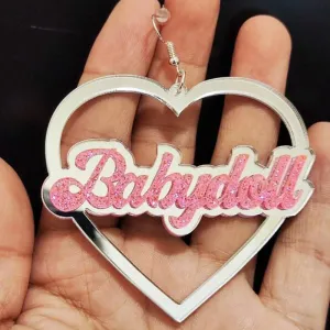 Wholesale Creative Valentine's Day Love Letters Hollow Acrylic Earrings