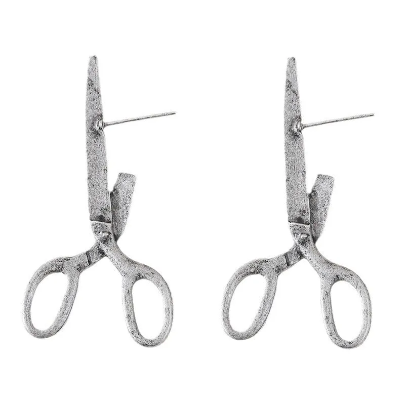 Wholesale Retro Cool Creative Scissor Stud Earrings