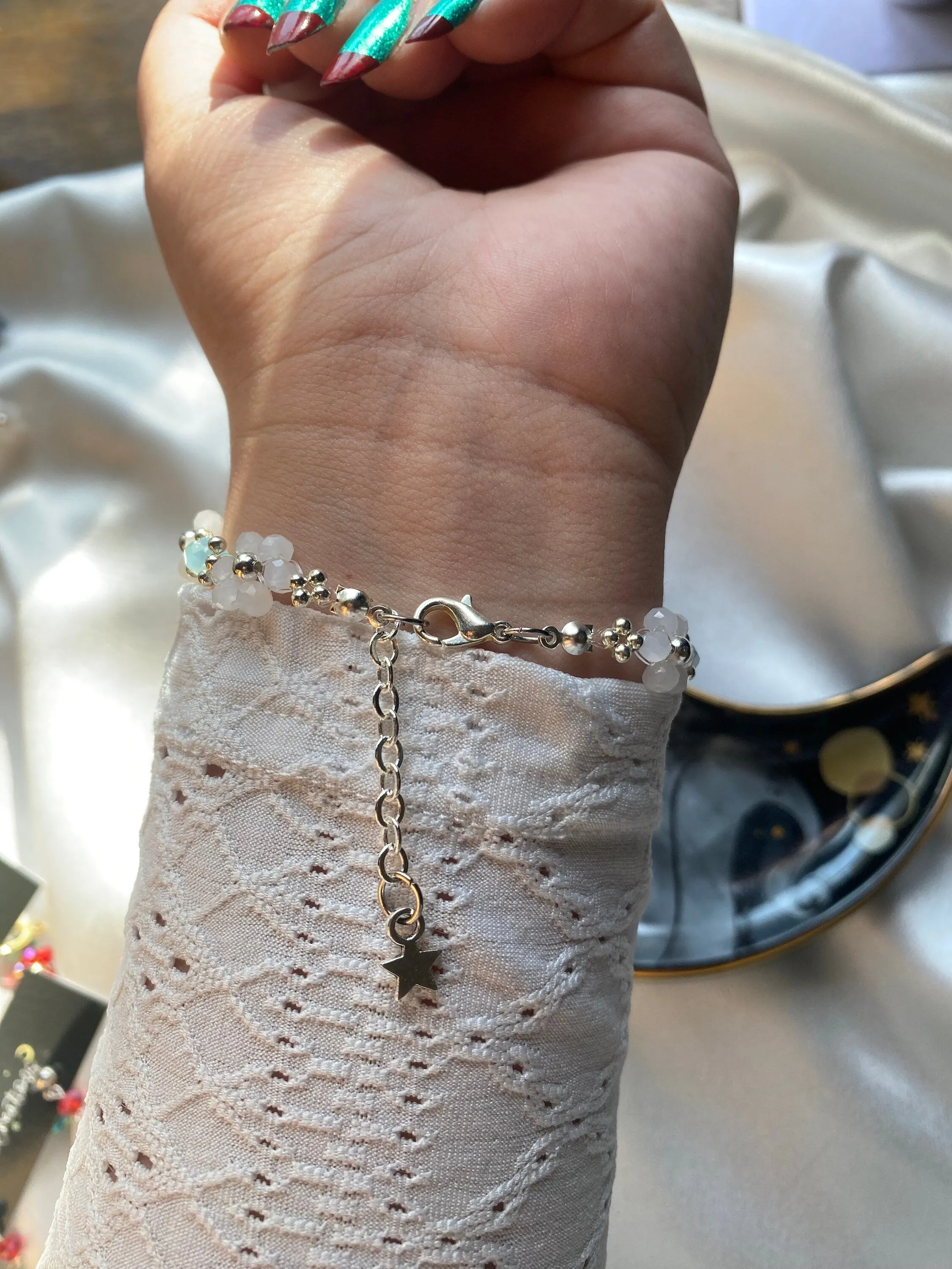 Winter Frost Bracelet and Earrings Jewelry Set