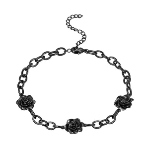 Women Rose Bracelet Gothic Vintage Rose Flower Jewelry Girls Romantic Valentine's Day Gifts