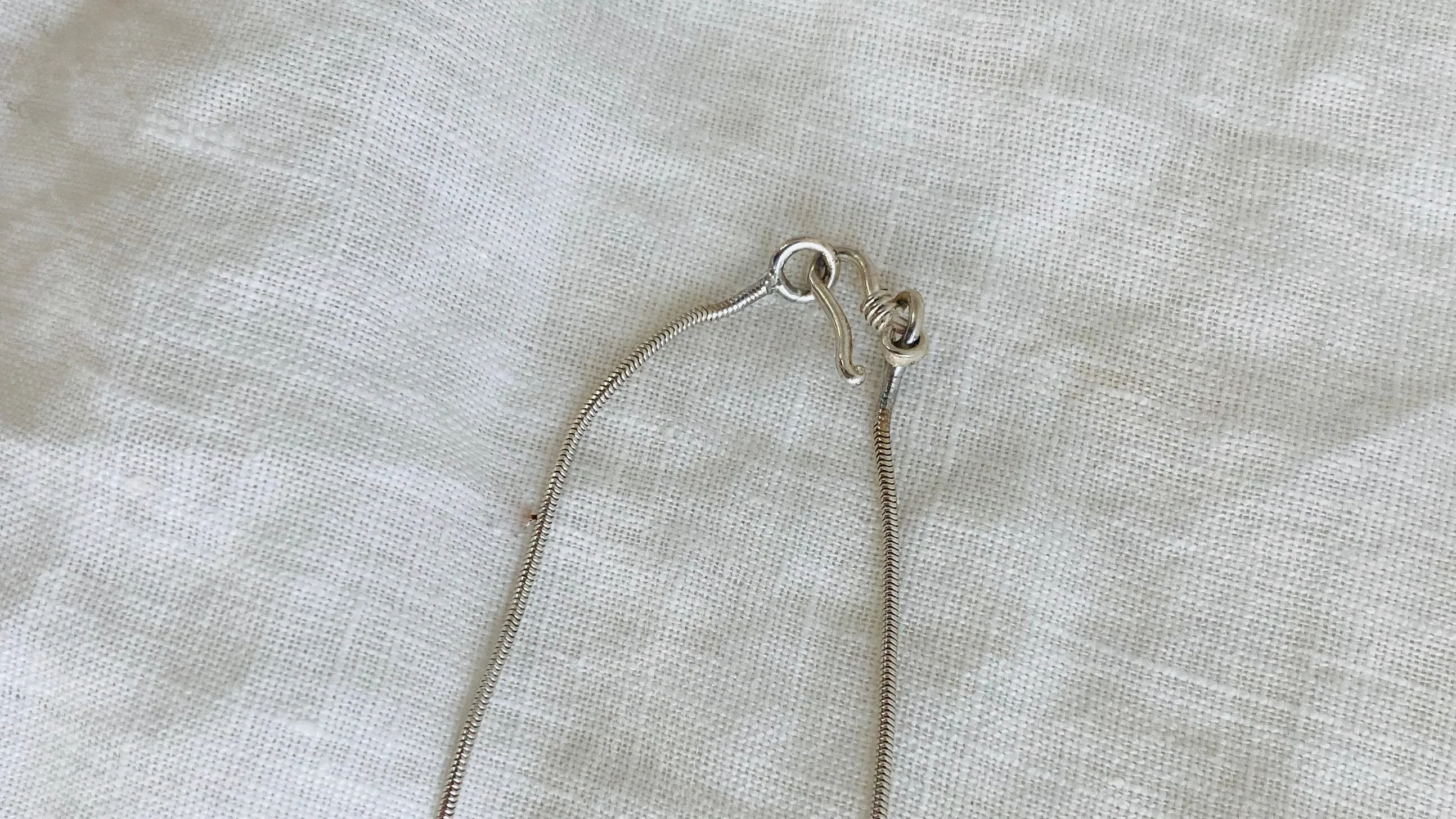 Yowah Opal and Silver Pendant Necklace. Snake Chain